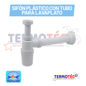 Sifón Plástico Con Tubo Para Lavaplato